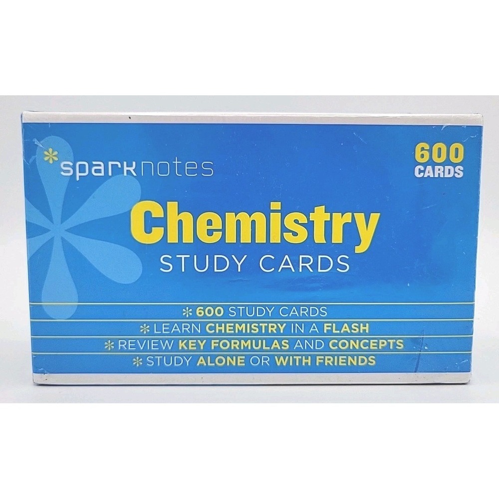 NEW SparkNotes Chemistry Study Cards 600 Flashcards Homeschool Study Aids Sealed